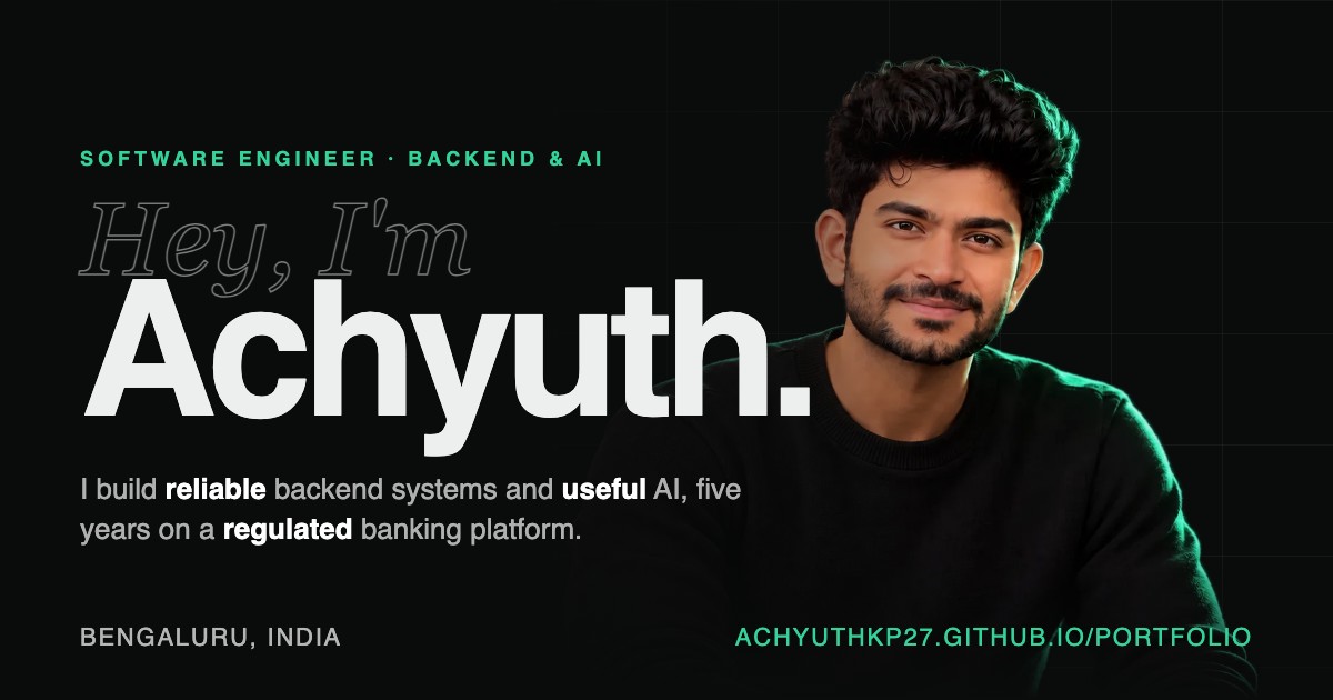 Achyuth KP | Software Developer | React, Spring Boot & AWS Expert